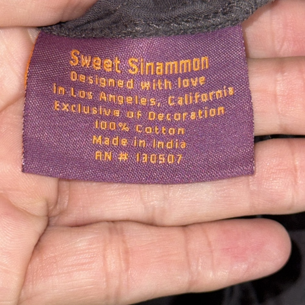 Sweet Sinammon Black Raw Edge Witch Wench Ren Faire Maxi Skirt With Pockets M - Picture 12 of 13